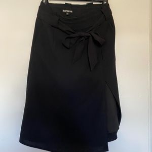 Express Black Paperbag Skirt with Pockets